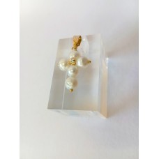 Μενταγιόν σταυρό με μαργαριτάρια χρυσό 14Κ (N194)